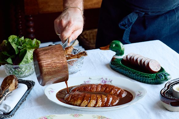 Canard a la presse at Porcine.