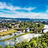 The Moselle River and Trier, Germany, the birthplace of Karl Marx.