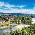 The Moselle River and Trier, Germany, the birthplace of Karl Marx.