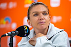 Simona Halep speaks after her first professional tennis match since her doping ban was overturned.
