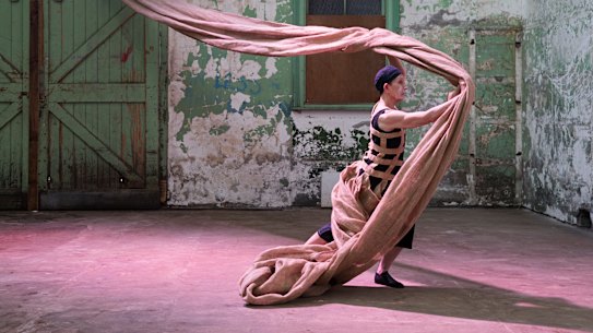 Artist Jill Orr performing Laundry at the Magdalen Laundries, Abbotsford Convent.