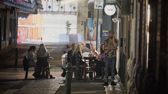 Melbourne slowly comes back to life, with late-night diners enjoying the end of lockdown at The Hardware Club.