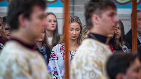 After two years of disrupted services due to the pandemic, churchgoers gathered for Orthodox Easter.