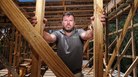 Builder Dean Adams says his customers are losing confidence. 