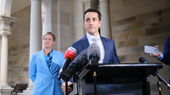 “I think it’s a very fair balance,” LNP leader David Crisafulli said of the short period any laws would be open for public and parliamentary scrutiny if his party formed government.