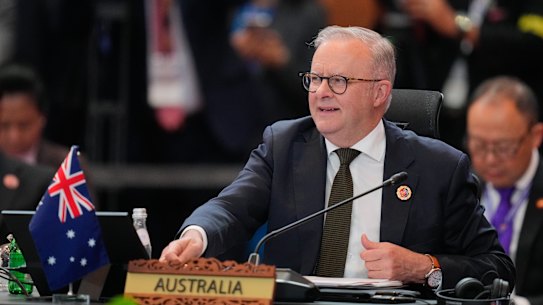 Anthony Albanese at the East Asia Summit in Kuala Lumpur on Monday