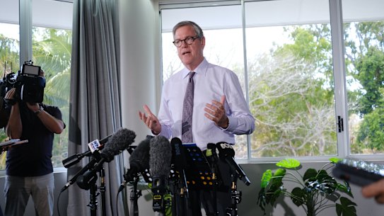 Health minister Tim Nicholls announced a deal for doctors and other public sector workers on Sunday. 