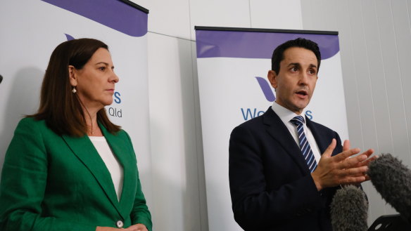 Attorney-General Deb Frecklington (left) has conceded the LNP’s new youth crime laws are ‘incompatible’ with human rights, but Premier David Crisafulli (right) is standing by the legislation.