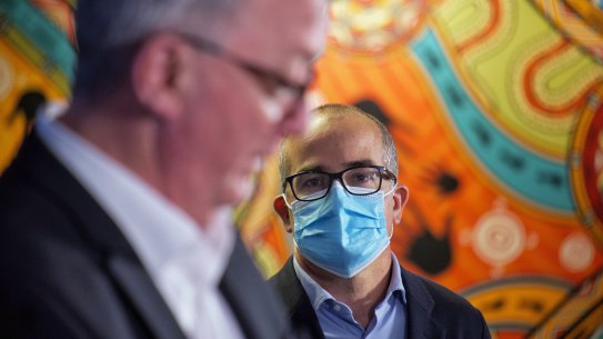 Education Minister James Merlino and Health Minister Martin Foley.