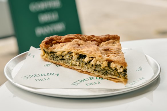 Spanakopita is made to a family recipe.