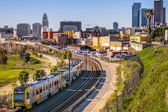 America’s notoriously car-mad, clogged city can now be explored by train
