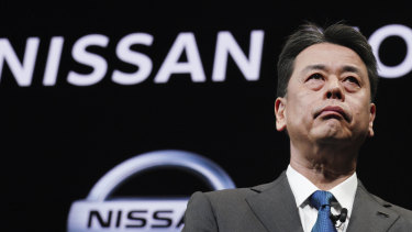 Nissan Chief Executive Makoto Uchida at the automaker's headquarters in Yokohama, near Tokyo, last month. Japanese securities regulators are recommending the company be fined 2.4 billion yen ($31 million) for the under-reporting of compensation of its former chairman, Carlos Ghosn. 