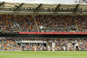 Hotter than hot ... a view of the Gabba on Wednesday.