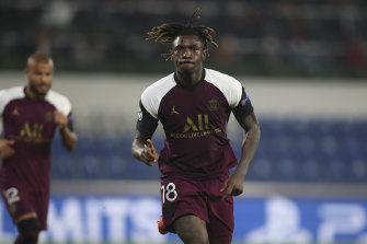 Moise Kean scored both goals in PSG's win over Istanbul Besaksehir.