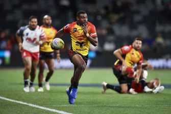 Edene Gebbie playing nines for PNG in 2019. 