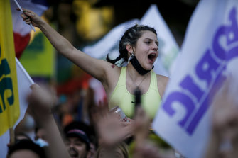 Thousands of mainly young supporters celebrated Gabirel Boric’s victory after the Chile presidential run-off election on Sunday.