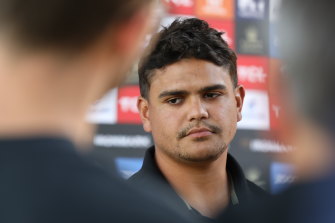 Trailblazer ... Latrell Mitchell wants every NRL player to call out racism and online abuse.