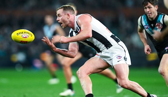 Tom Mitchell has slotted seamlessly into Collingwood’s midfield.