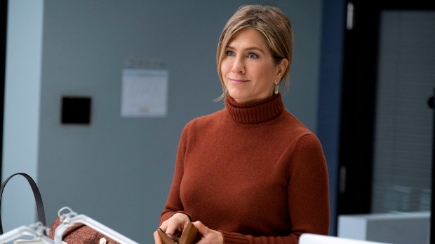 Jennifer Aniston leans into her own comic timing and her enduring aura in her role as Alex Levy in Morning Wars.