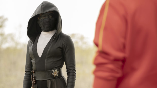 Regina King as Detective Angela Abar – aka "Sister Night" – in Watchmen.