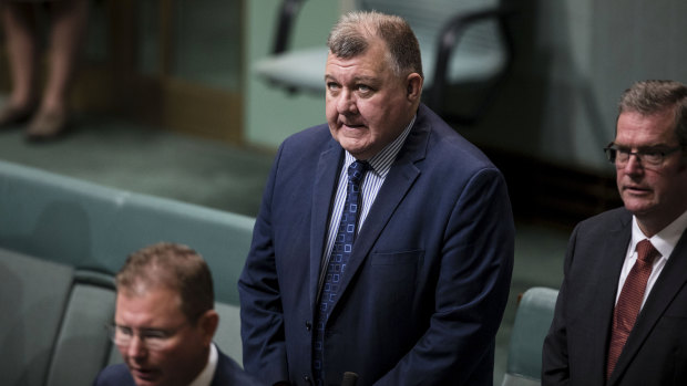 Liberal MP Craig Kelly in the House of Representatives on Monday morning.