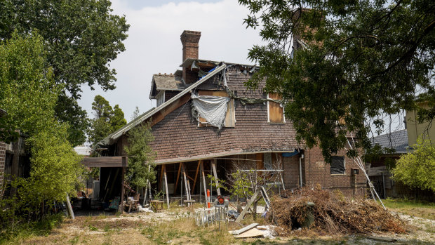 Spurling House in Brighton in January 2020 before the second blaze.