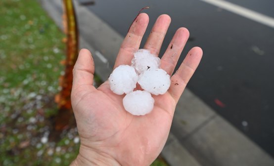 Hail in Sydney’s north-west.