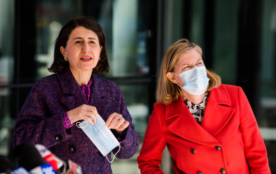 Gladys Berejiklian and Chief Health Officer Kerry Chant provide a COVID-19 update on Friday. 