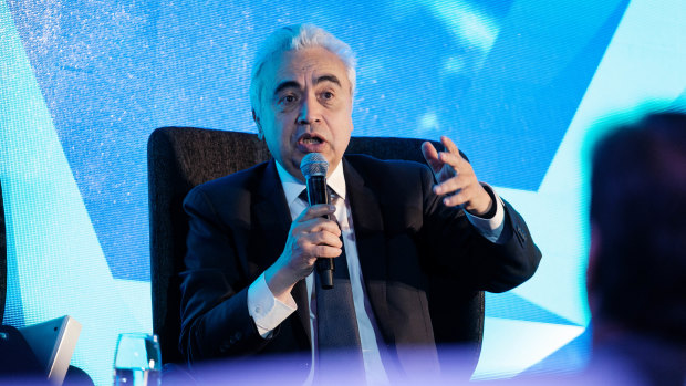 Dr Fatih Birol speaks at the Sydney Energy Forum on Tuesday.