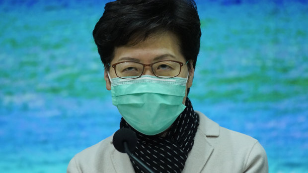 Hong Kong's chief executive Carrie Lam announces transportation restrictions in a move designed to reduce the spread of the coronavirus from mainland China. 