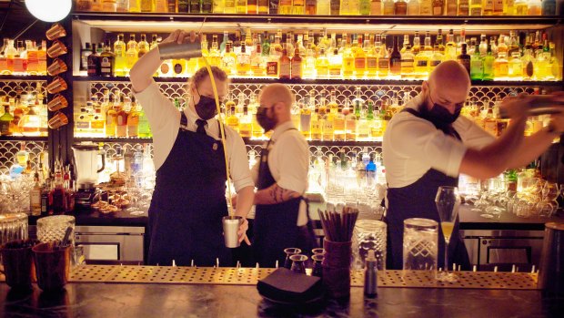 Bar staff at Nick and Nora’s in the CBD were finally able to take cocktail shakers off the shelves on Friday. 