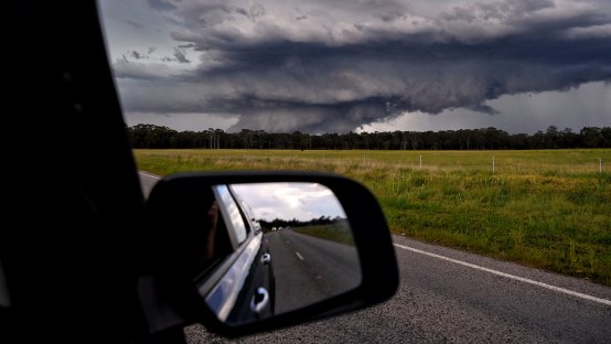 A powerful storm cell hit NSW on Thursday.