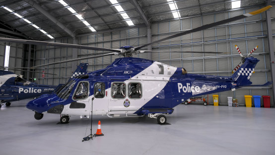 One of Victoria Police’s new helicopters.