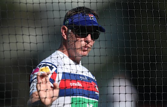 Adam O’Brien watching over training.