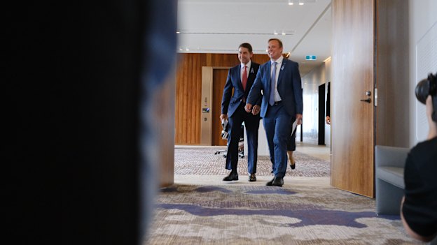 Steven Miles and his deputy, Treasurer Cameron Dick.