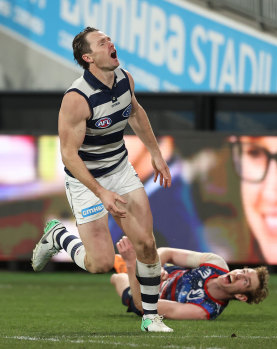 Patrick Dangerfield kicked 0.4 tonight but played well.