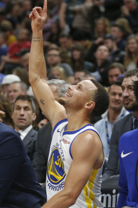 Point guard: Steph Curry isn't sure about the moon landing.