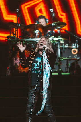 Def Leppard on stage in Melbourne.