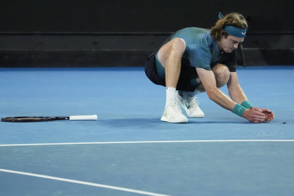Rublev appears more adept with racquet in hand.