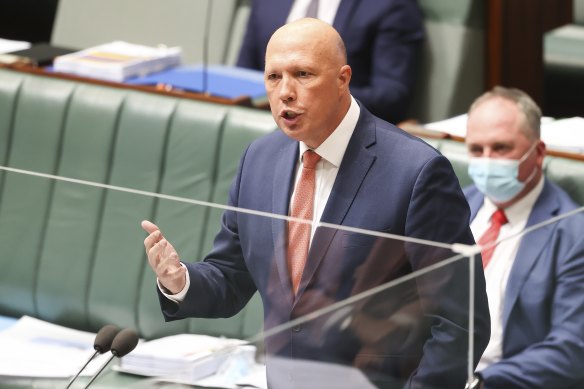 Defence Minister Peter Dutton. 