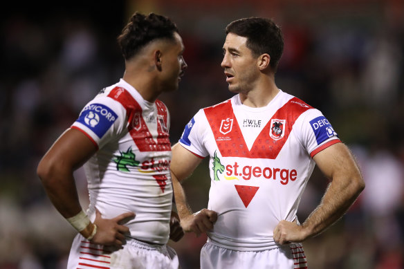 Broncos coach Kevin Walters questioned whether Ben Hunt (right) would even want to join the Brisbane side after Sunday’s poor showing. 