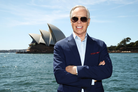 US designer Tommy Hilfiger is visiting Australia for the first time. 