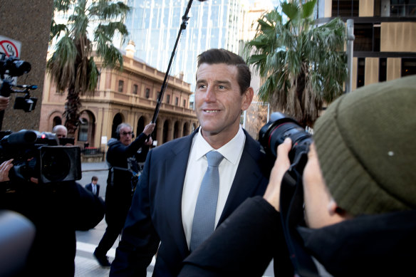 Ben Roberts-Smith walks into Federal Court for the defamation trial.