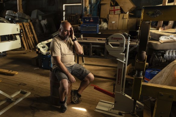 Ken Parker says he’s suffering more than ever with silicosis and finds it hard to breathe.