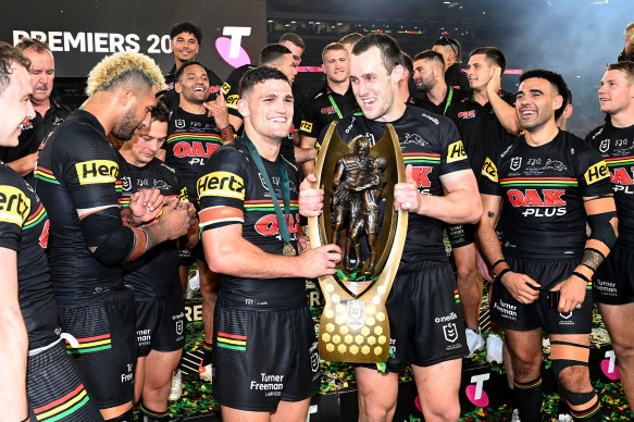Nathan Cleary played through the pain to help the Panthers win the premiership.