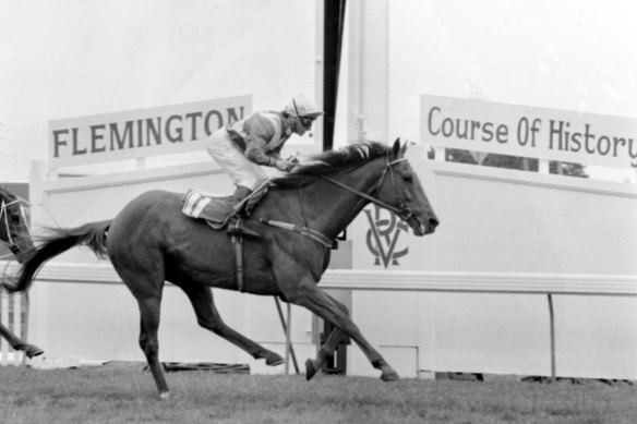 Kiwi wins the 1983 Melbourne Cup.