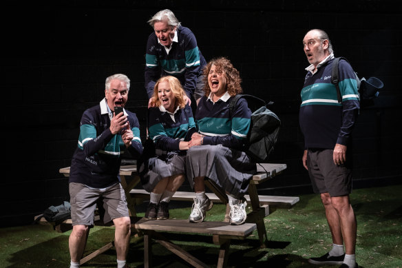 Noel Hodda, Peter Kowitz, Di Adams, Katrina Foster and Colin Moody in Seventeen.