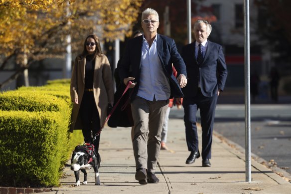 Whistleblower David McBride at the ACT Supreme Court this morning.