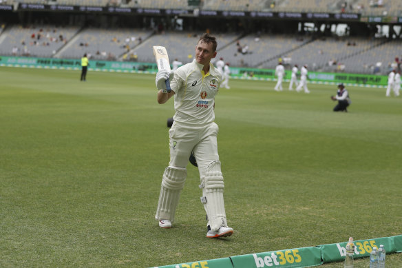 Marnus Labuschagne’s double century was witnessed by sparse crowds in Perth.