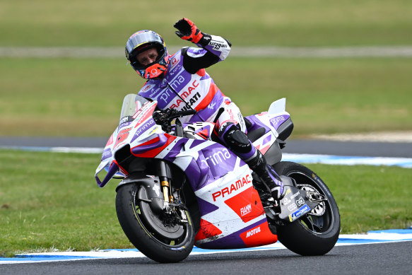 Prima Pramac rider Johann Zarco won the Australian Motorcycle Grand Prix at Phillip Island on Saturday.